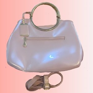 Pink Irridescent Patent Leather Handbag